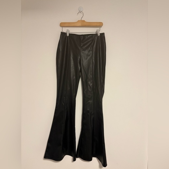 H&M Pants - Faux Leather Bell Bottom Pants